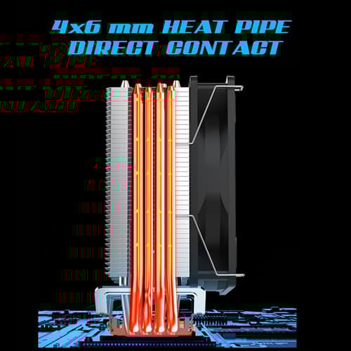 Ant Esports ICE-C400 120mm CPU Air Cooler with Rainbow LED